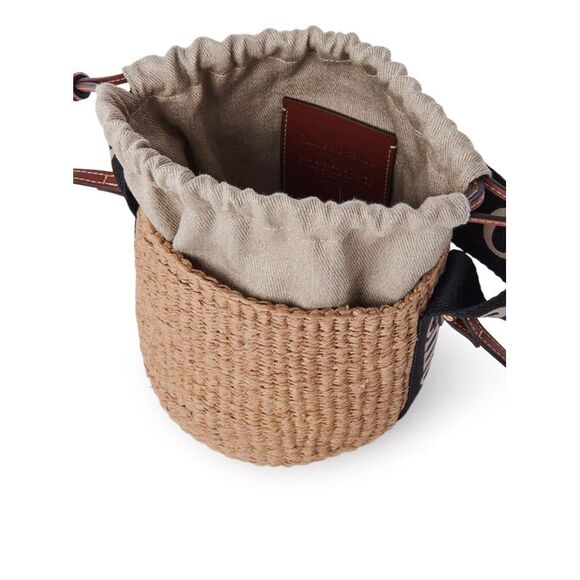 Chloe` Women Woody Small Basket Bag In Natural Fibers - Picture 6 of 6